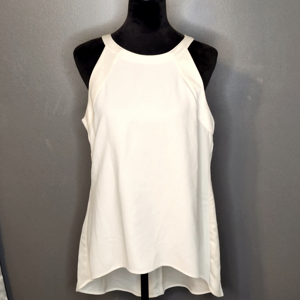 White House Black Market Formal Cream Top Size 12